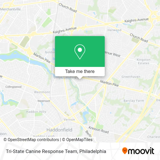 Tri-State Canine Response Team map