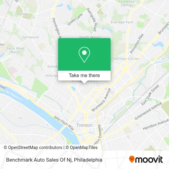Benchmark Auto Sales Of Nj map