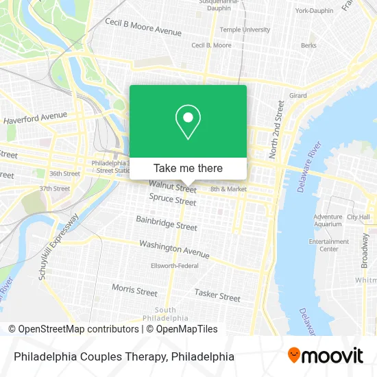Philadelphia Couples Therapy map