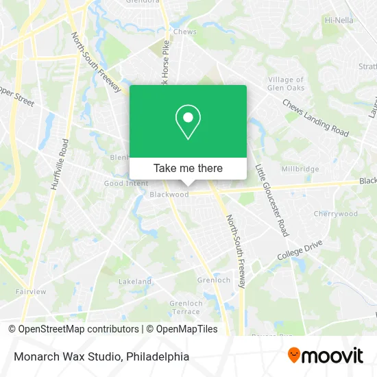 Monarch Wax Studio map