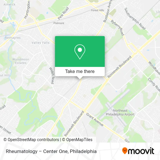 Rheumatology – Center One map