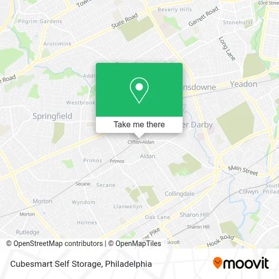 Cubesmart Self Storage map
