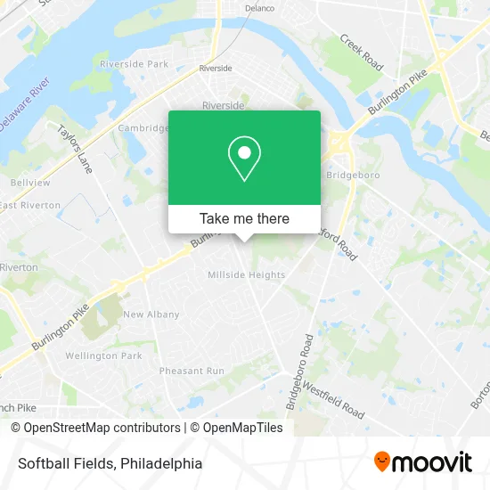 Softball Fields map