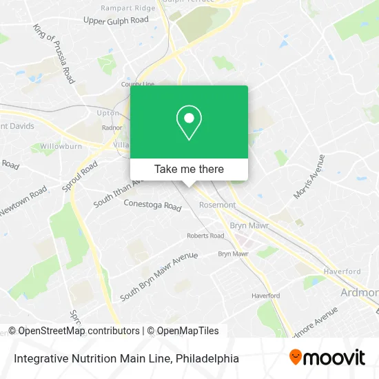 Integrative Nutrition Main Line map