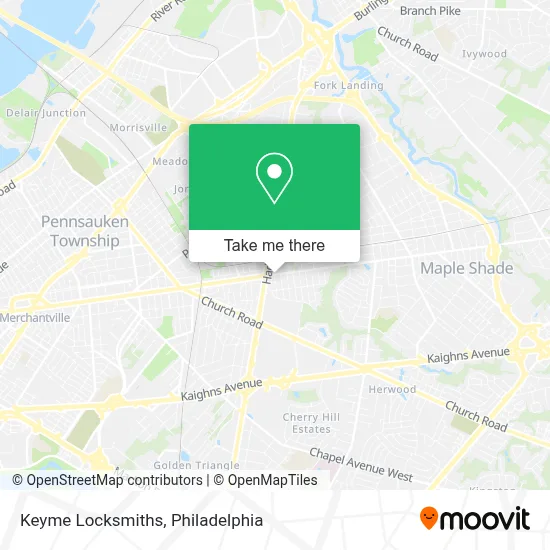 Keyme Locksmiths map