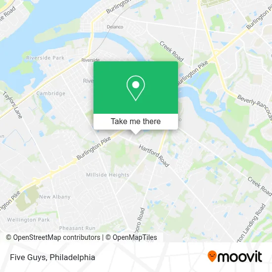 Five Guys map