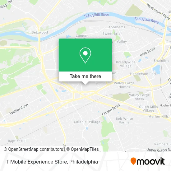 T-Mobile Experience Store map