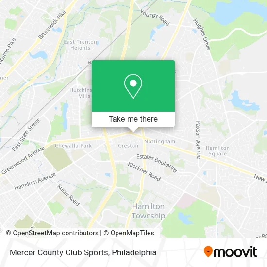 Mercer County Club Sports map