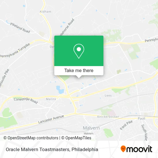 Oracle Malvern Toastmasters map