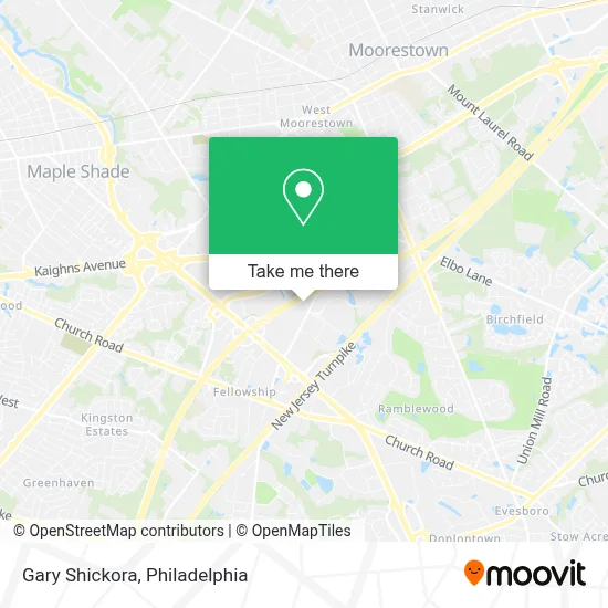 Gary Shickora map