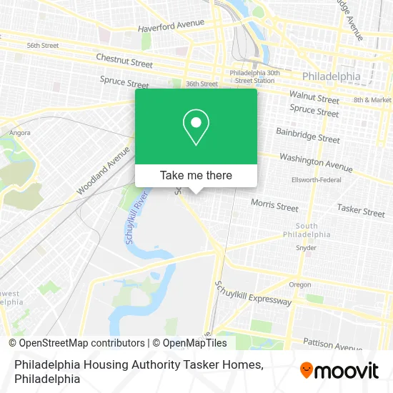 Philadelphia Housing Authority Tasker Homes map