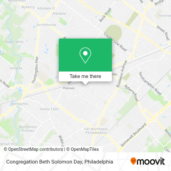 Congregation Beth Solomon Day map