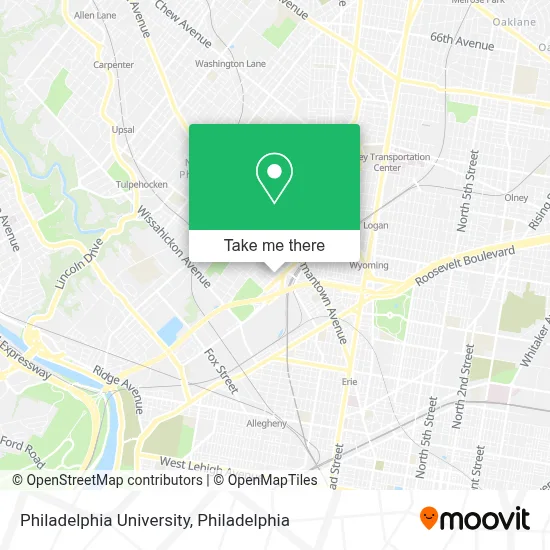 Philadelphia University map