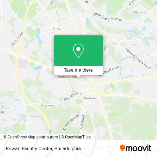 Rowan Faculty Center map