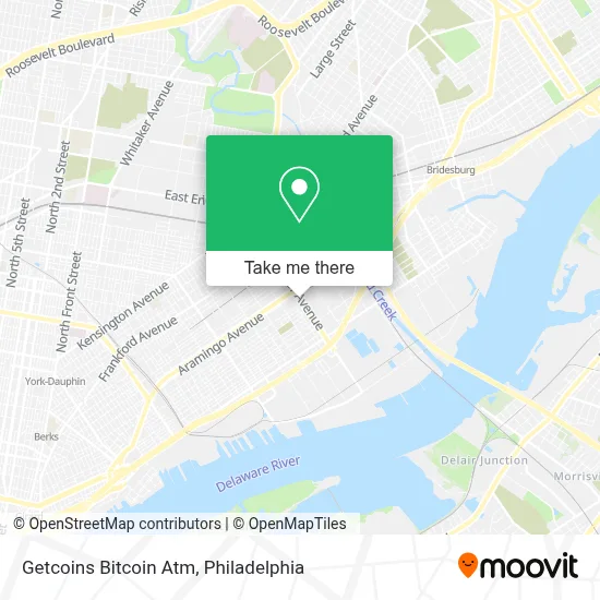 Getcoins Bitcoin Atm map