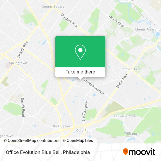 Office Evolution Blue Bell map