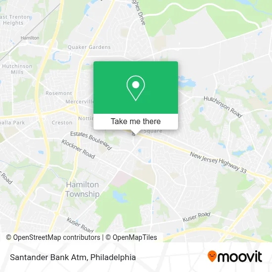 Santander Bank Atm map