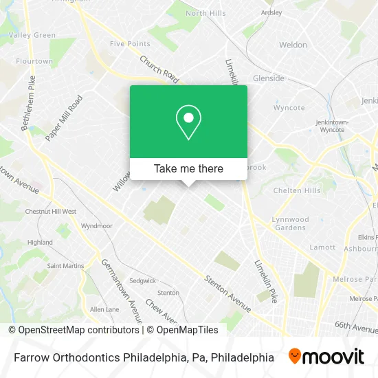 Farrow Orthodontics Philadelphia, Pa map