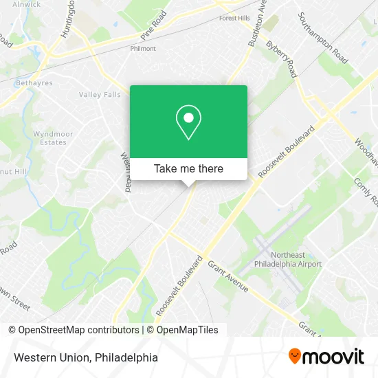 Western Union map