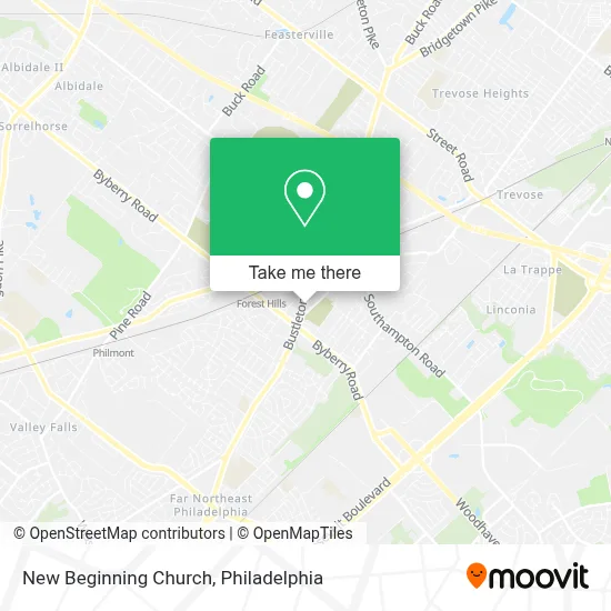 New Beginning Church map