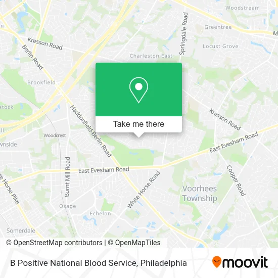 B Positive National Blood Service map