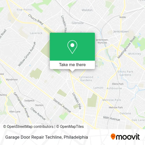 Garage Door Repair Techline map
