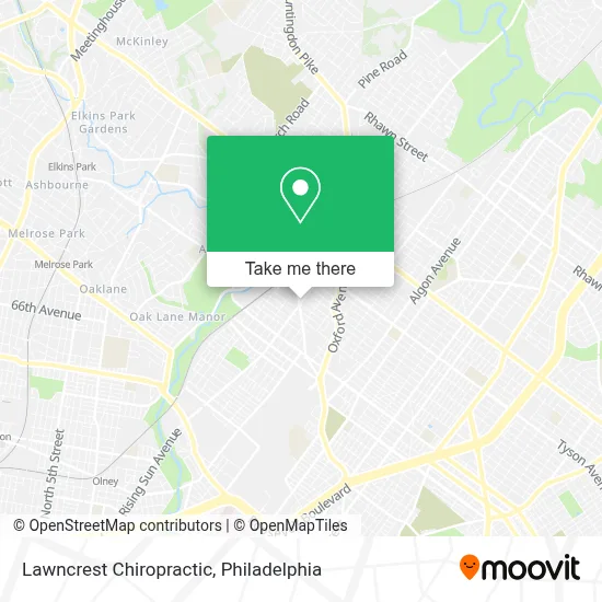 Lawncrest Chiropractic map