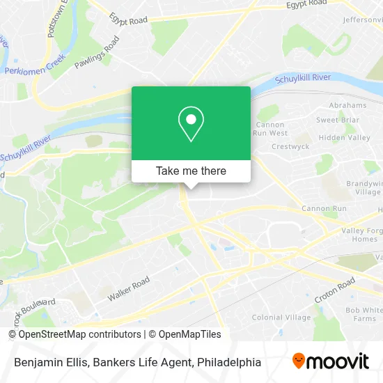 Benjamin Ellis, Bankers Life Agent map