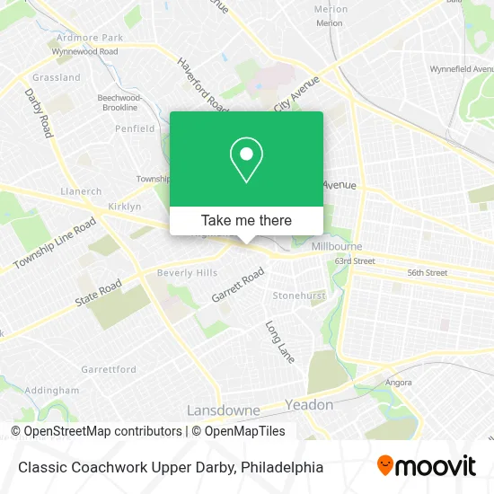 Classic Coachwork Upper Darby map
