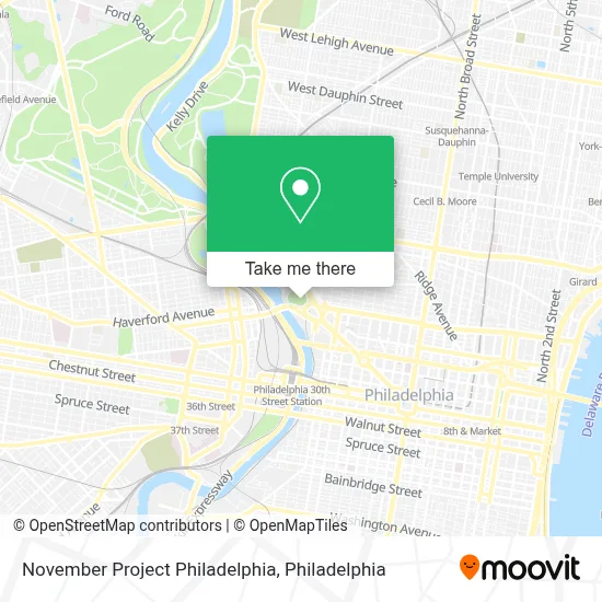 November Project Philadelphia map