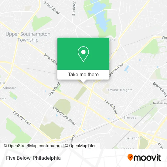 Five Below map