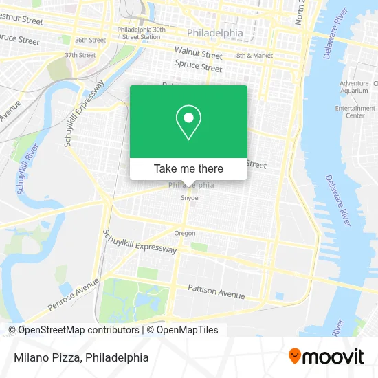 Milano Pizza map