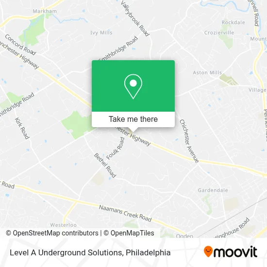 Level A Underground Solutions map
