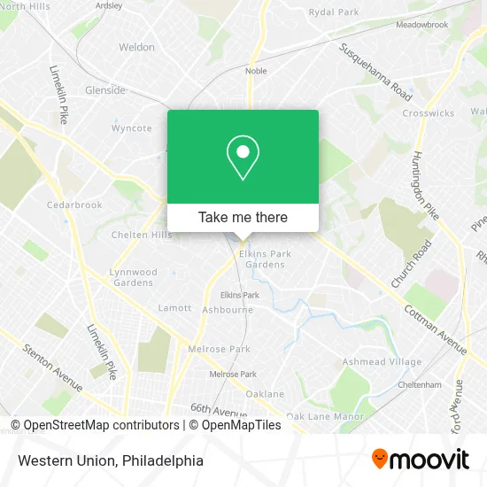 Western Union map