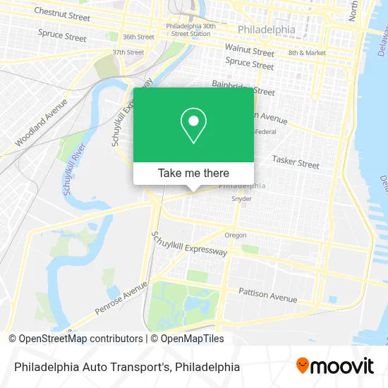 Philadelphia Auto Transport's map