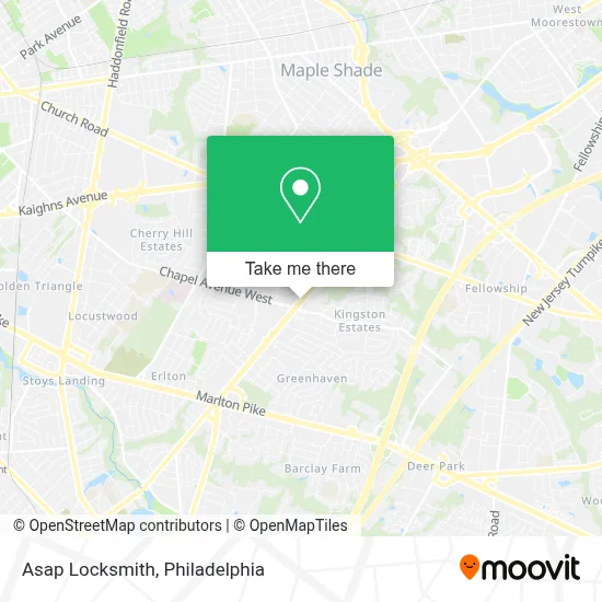 Asap Locksmith map