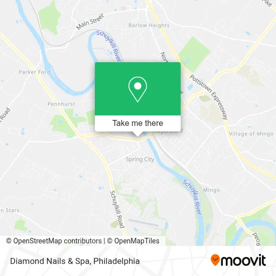 Diamond Nails & Spa map