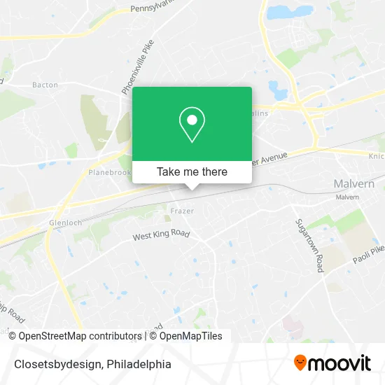 Closetsbydesign map