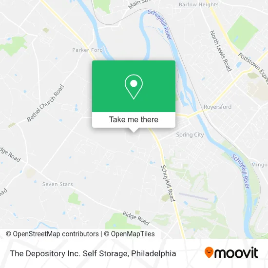 The Depository Inc. Self Storage map
