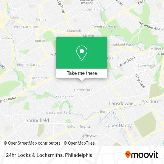24hr Locks & Locksmiths map