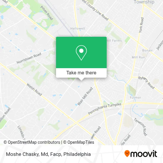 Moshe Chasky, Md, Facp map