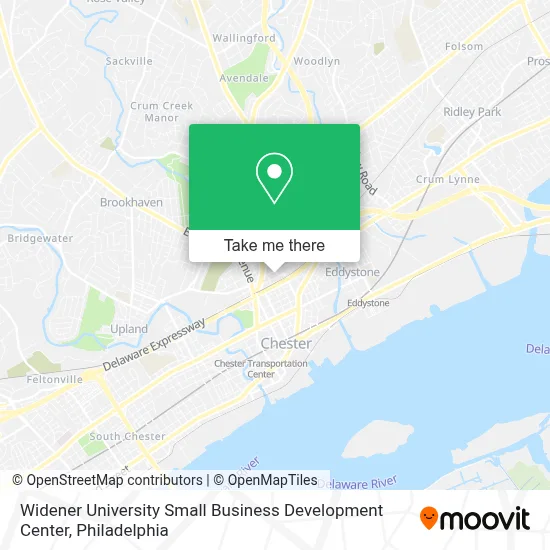 Widener University Small Business Development Center map