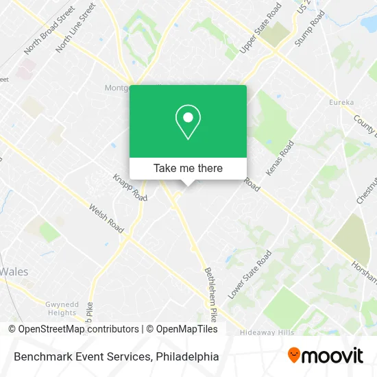 Benchmark Event Services map