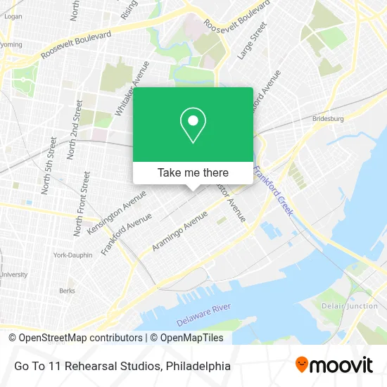 Go To 11 Rehearsal Studios map