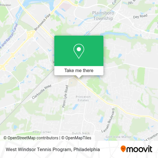 West Windsor Tennis Program map