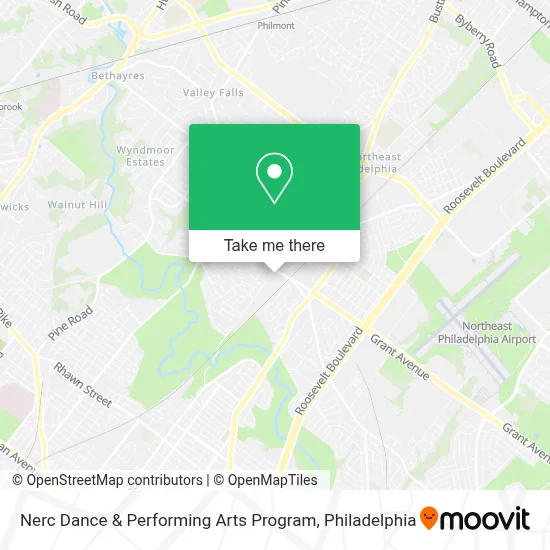 Nerc Dance & Performing Arts Program map