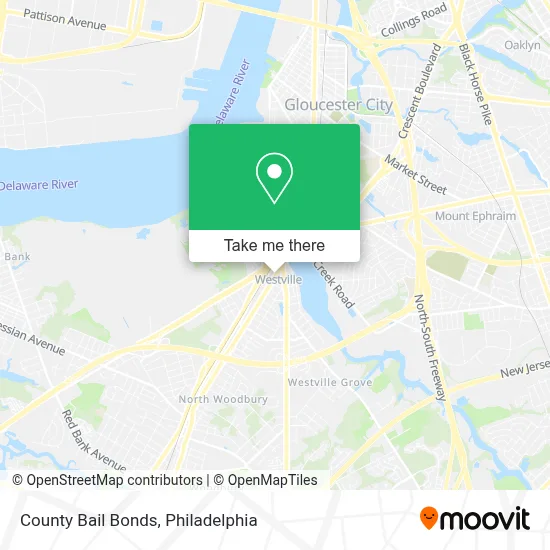 County Bail Bonds map