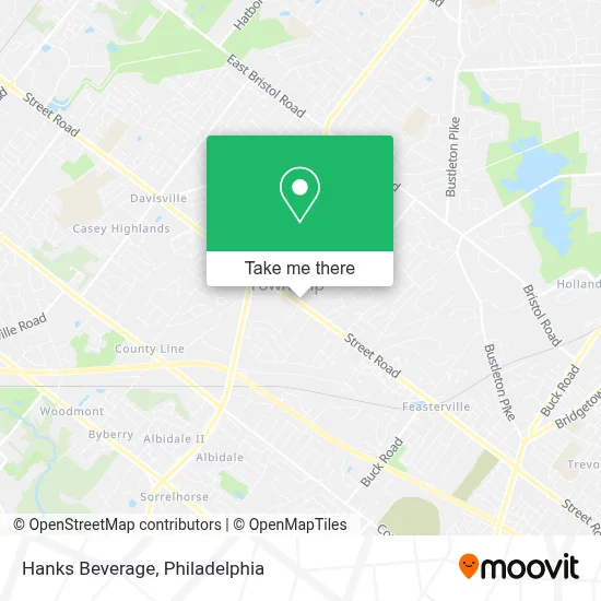 Hanks Beverage map
