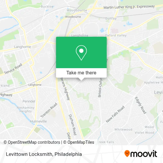 Levittown Locksmith map