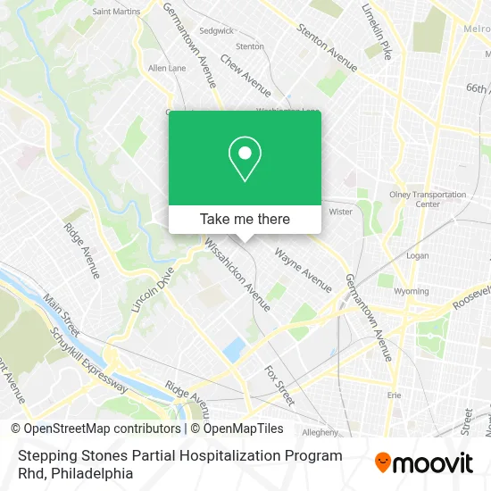 Stepping Stones Partial Hospitalization Program Rhd map